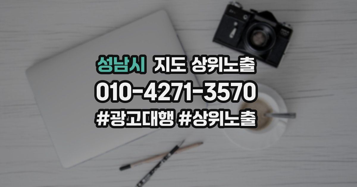 성남시 지도 상위 노출