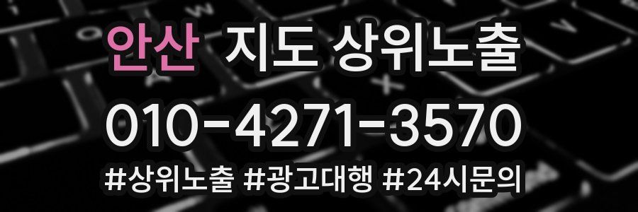 안산 지도 상위 노출