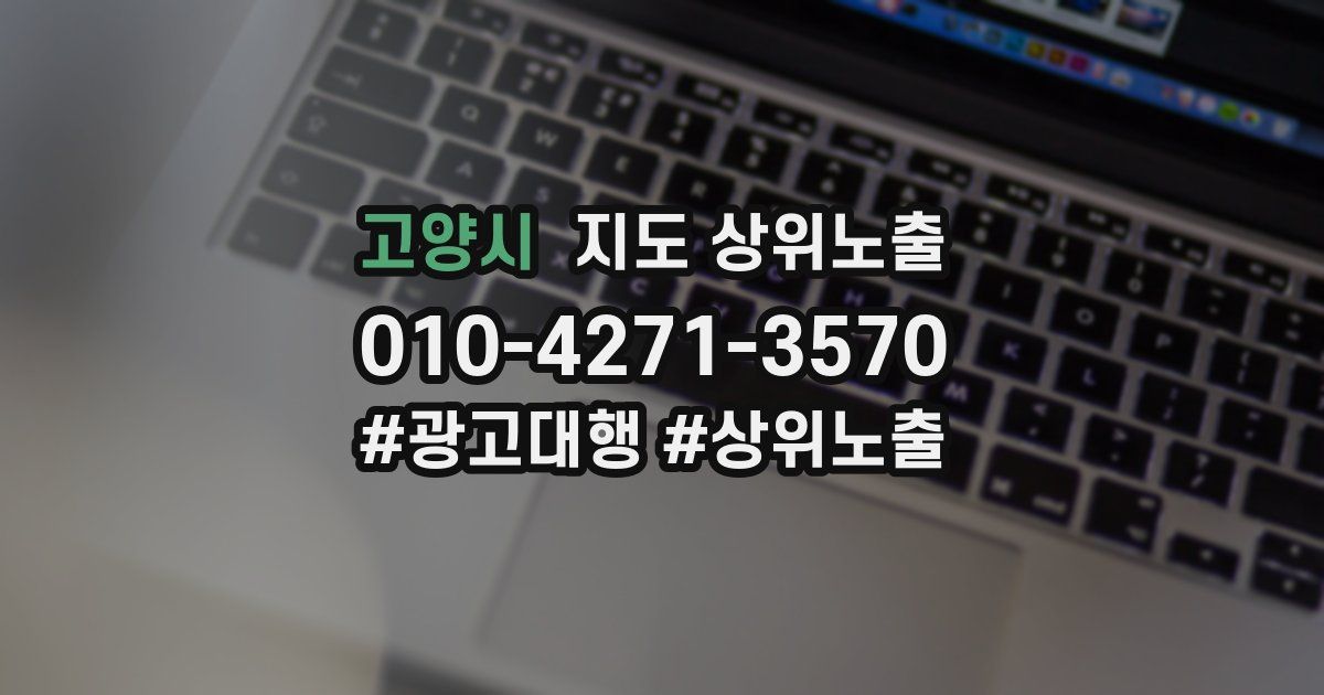 고양시 지도 상위 노출