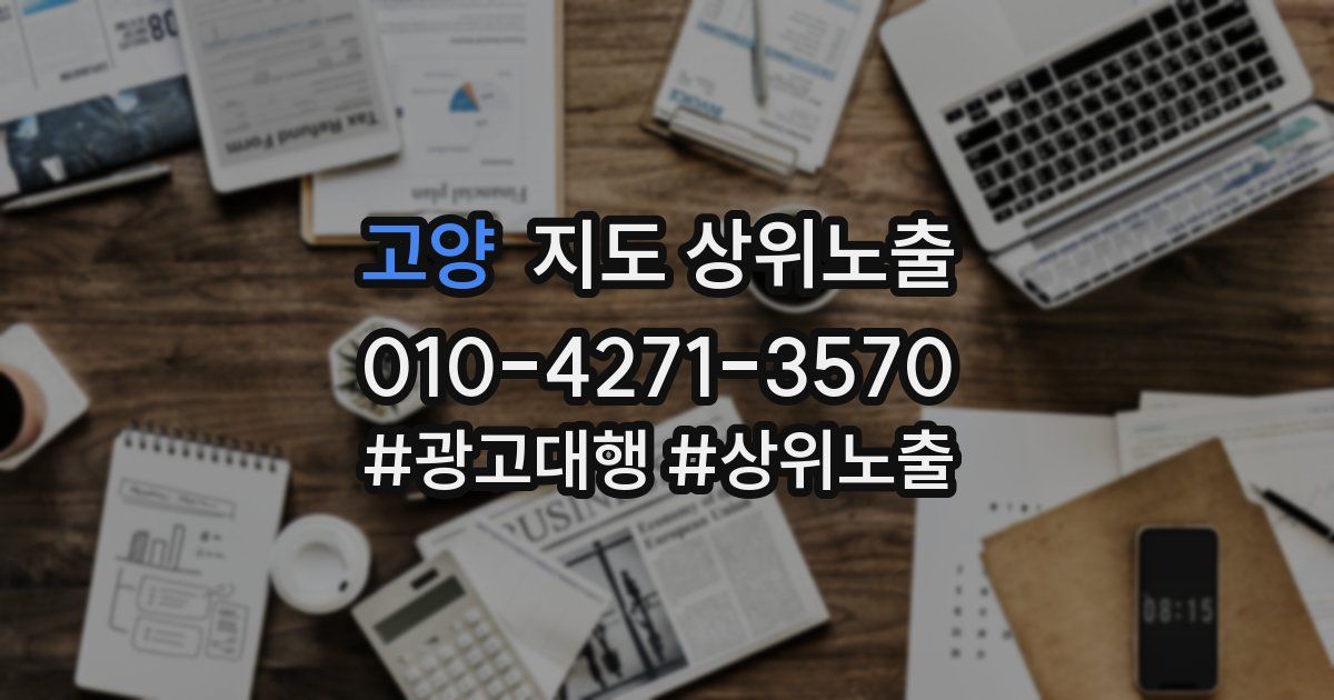 고양 지도 상위 노출