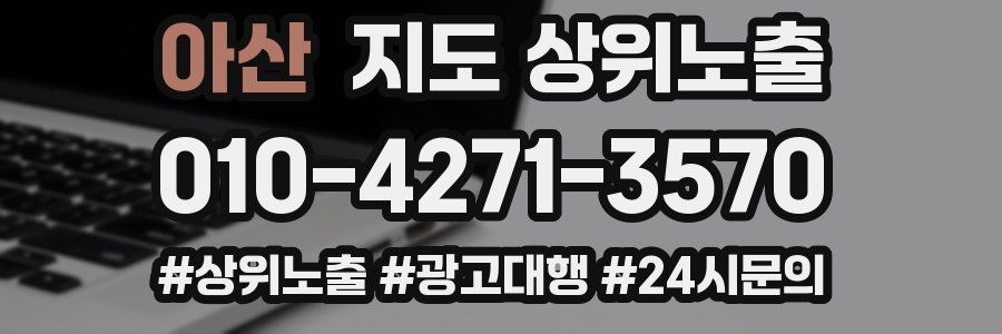 아산 지도 상위 노출