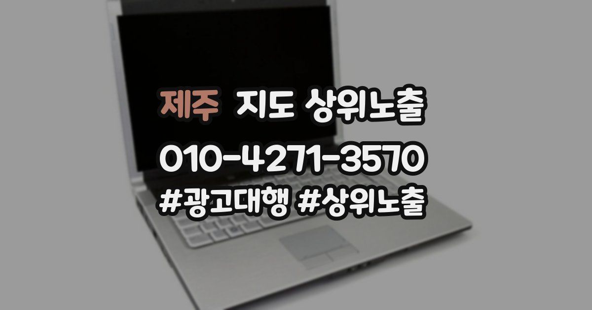 제주 지도 상위 노출