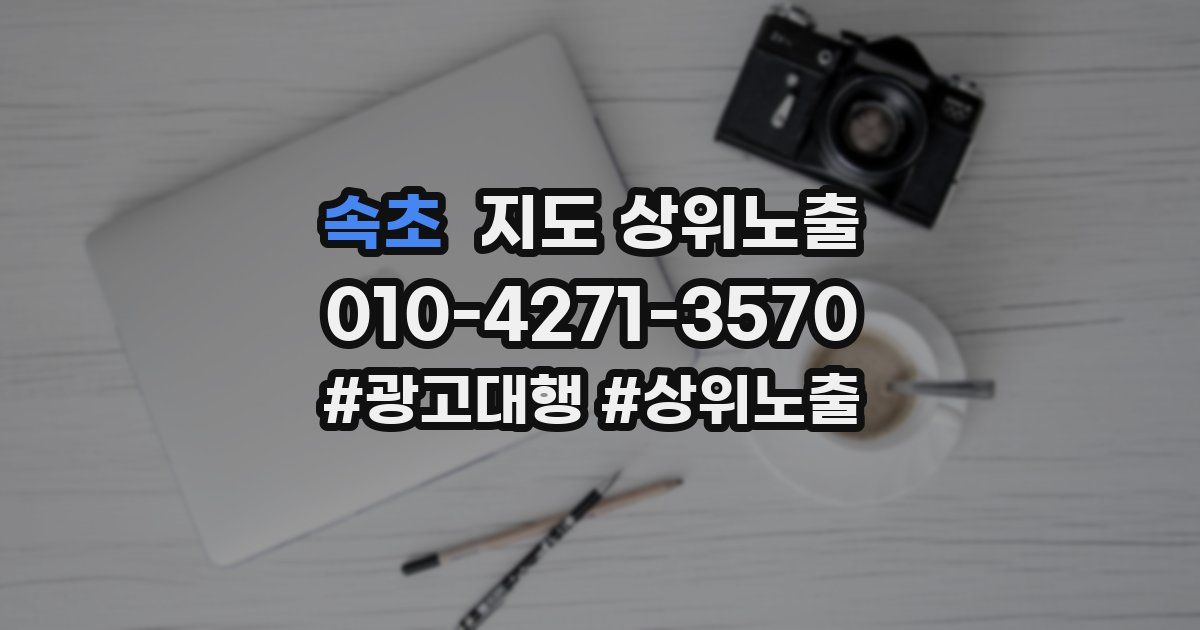 속초 지도 상위 노출