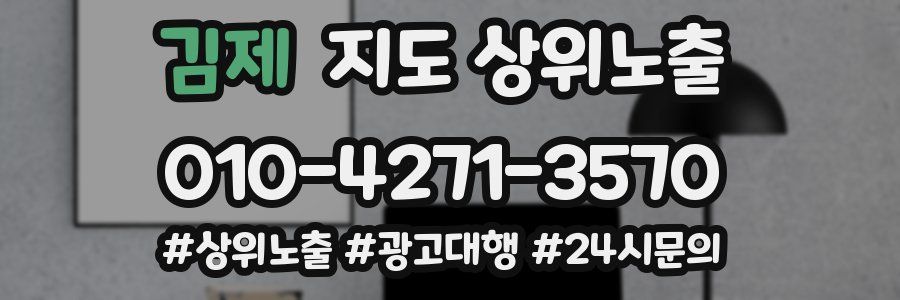 김제 지도 상위 노출