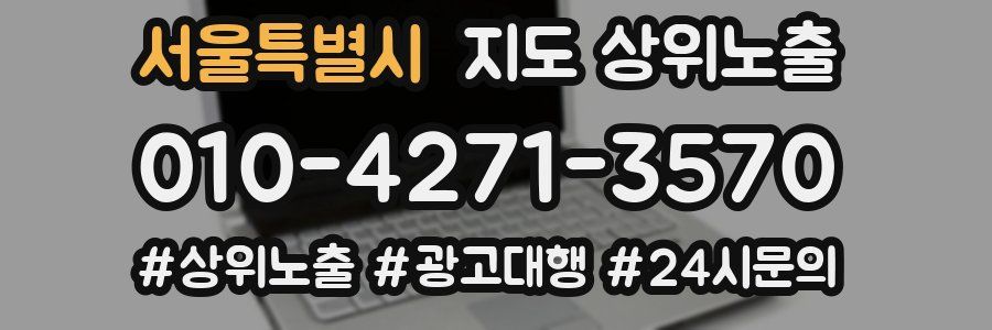 서울특별시 지도 상위 노출
