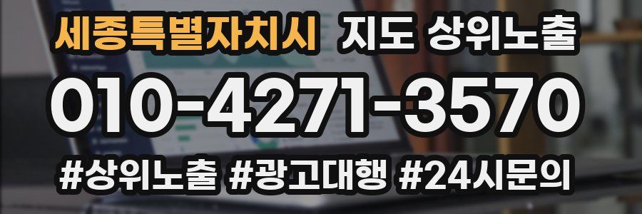 세종특별자치시 지도 상위 노출