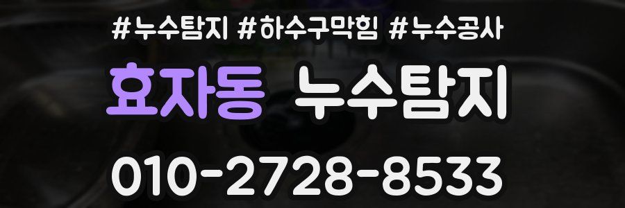 효자동 누수탐지업체