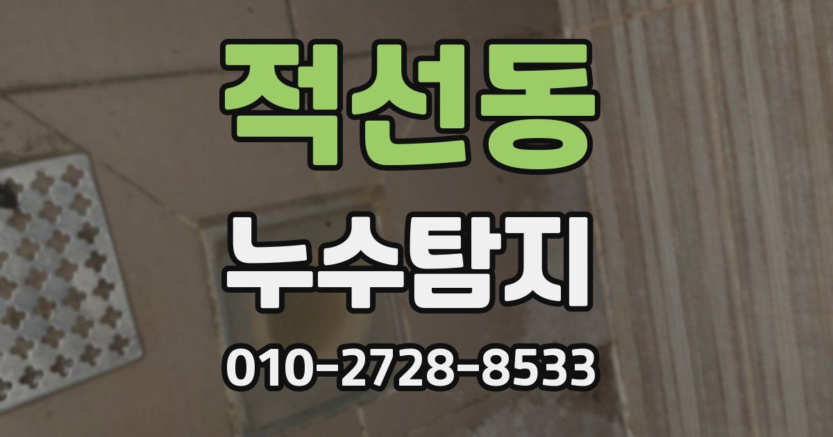 적선동 누수공사