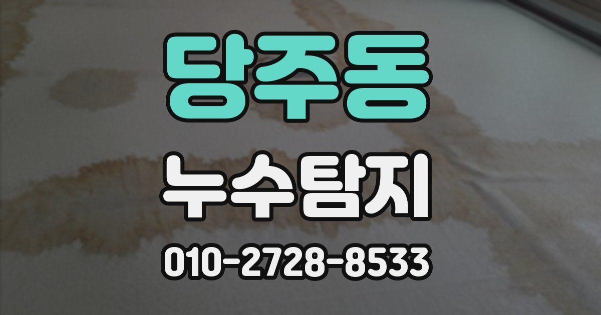 당주동 누수공사