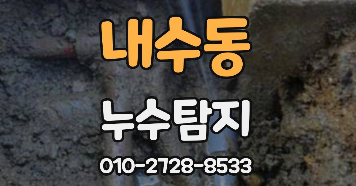 내수동 누수공사