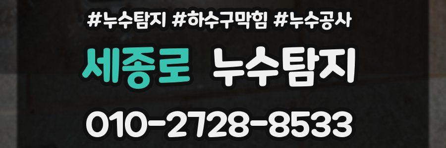 세종로 누수탐지업체