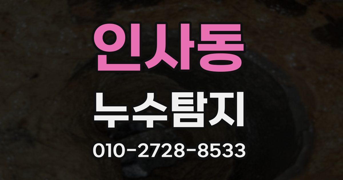 인사동 누수공사