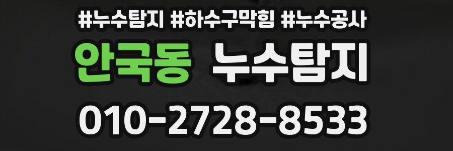 안국동 누수탐지업체