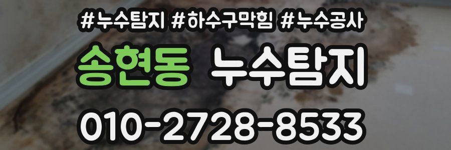 송현동 누수탐지업체