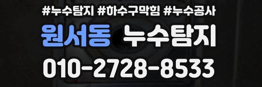 원서동 누수탐지업체