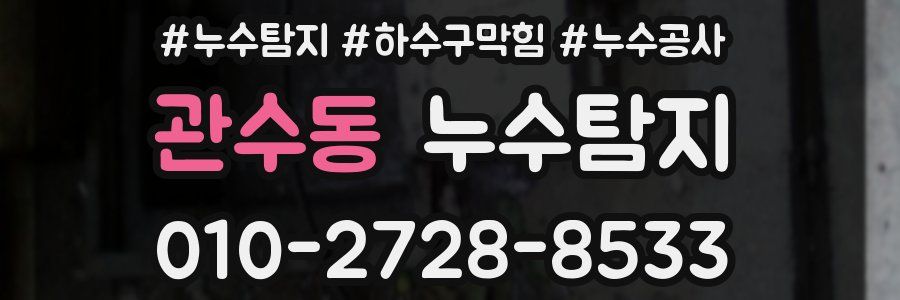 관수동 누수탐지업체
