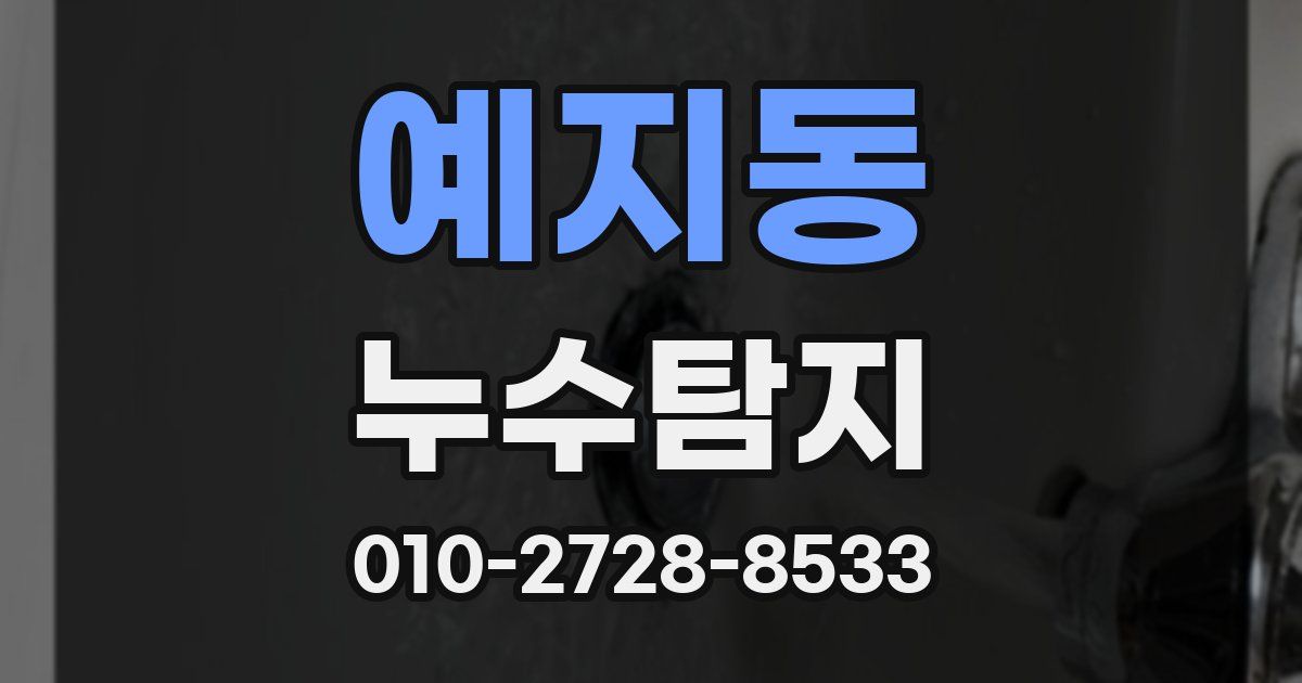예지동 누수공사