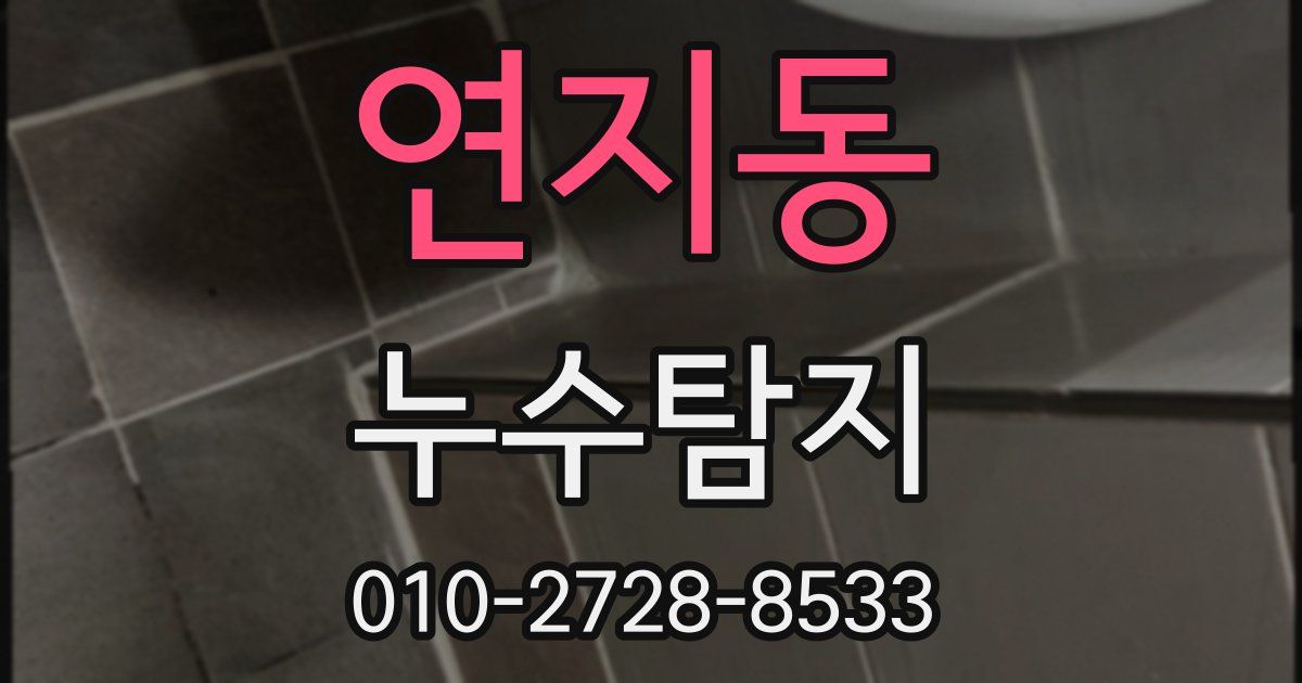 연지동 누수공사