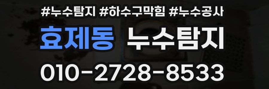 효제동 누수탐지업체