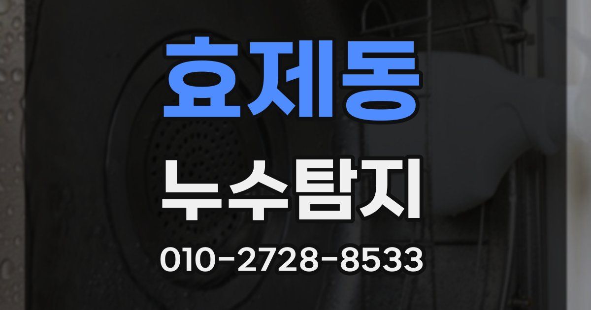 효제동 누수공사