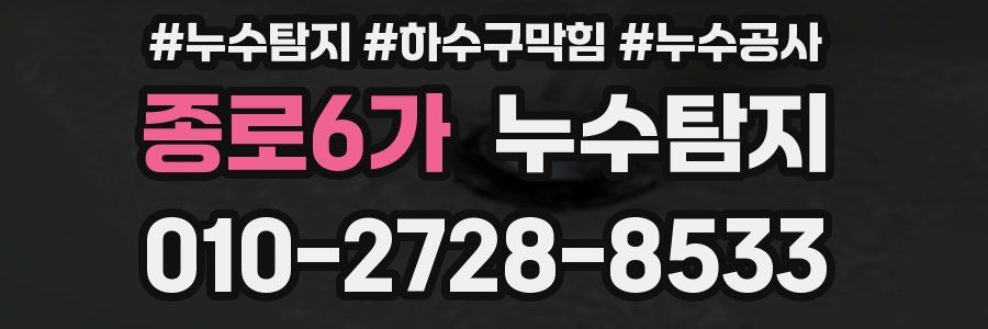 종로6가 누수탐지업체