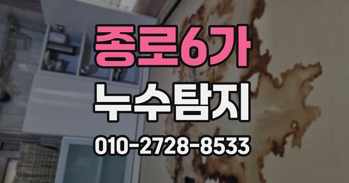 종로6가 누수공사