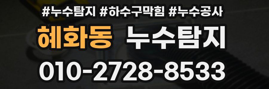 혜화동 누수탐지업체