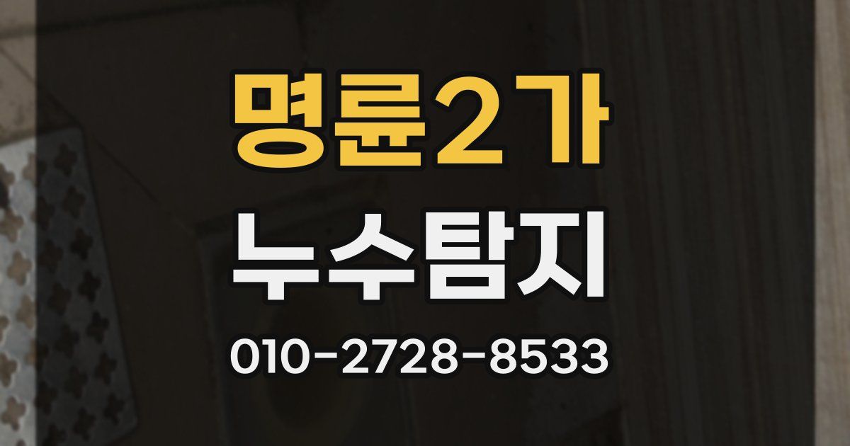 명륜2가 누수공사