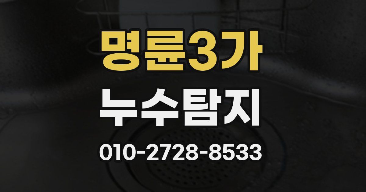 명륜3가 누수공사