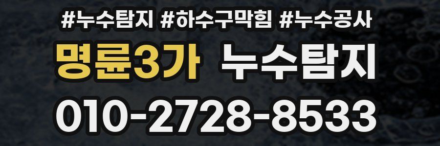 명륜3가 누수탐지업체