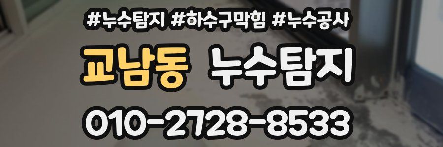 교남동 누수탐지업체