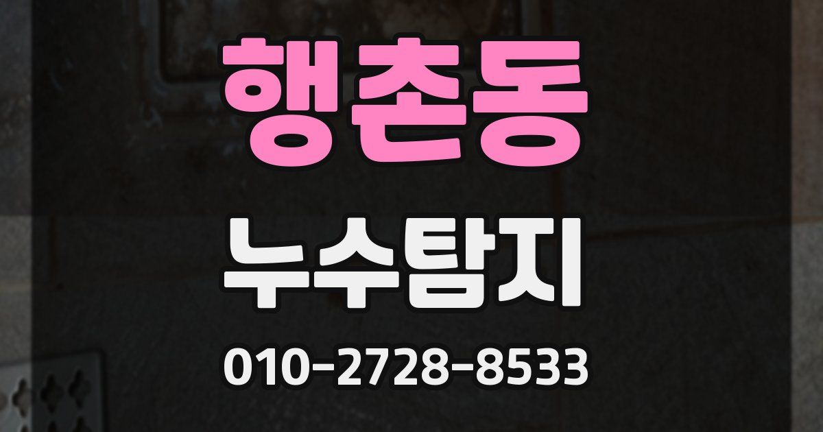 행촌동 누수공사