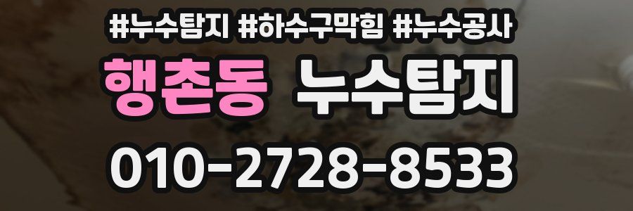 행촌동 누수탐지업체
