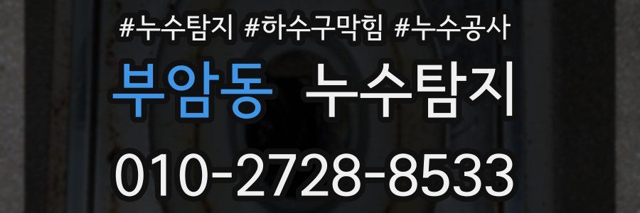 부암동 누수탐지업체
