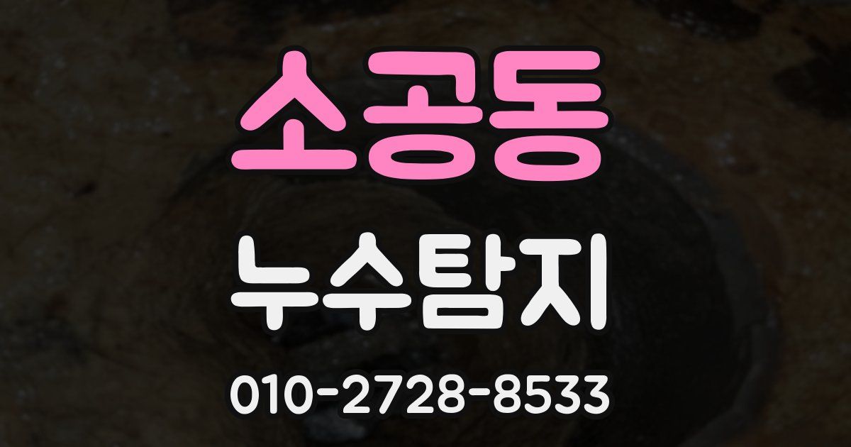 소공동 누수공사
