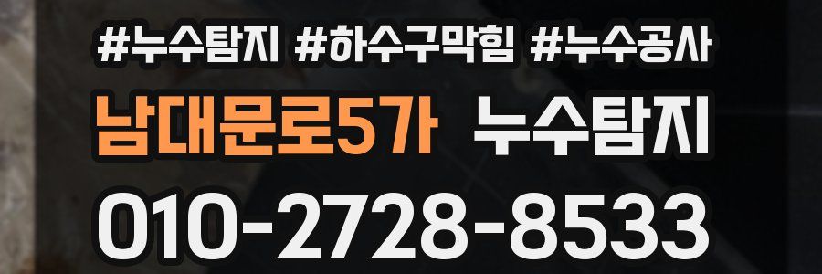 남대문로5가 누수탐지업체