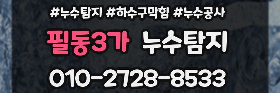 필동3가 누수탐지업체