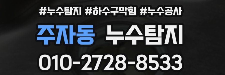 주자동 누수탐지업체