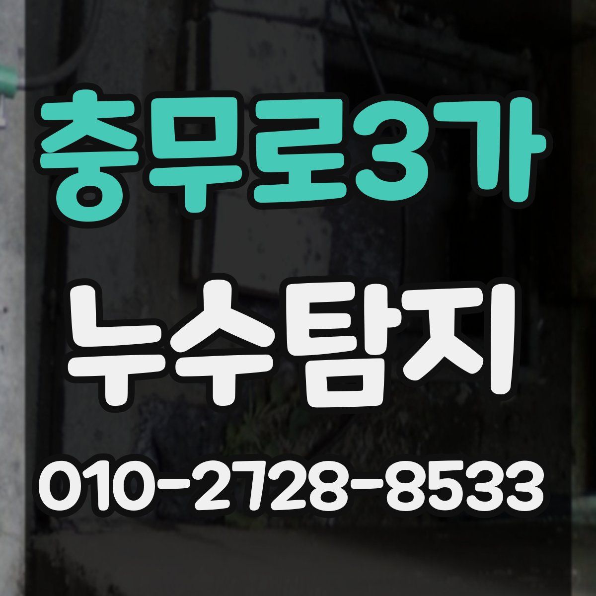 충무로3가 누수탐지