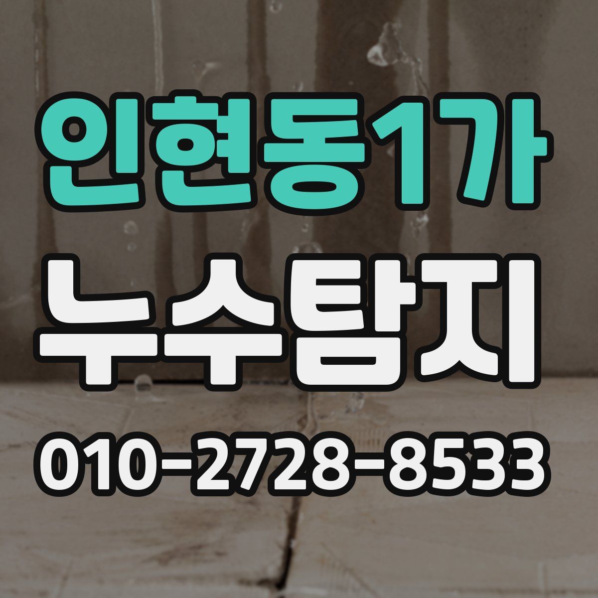 인현동1가 누수탐지