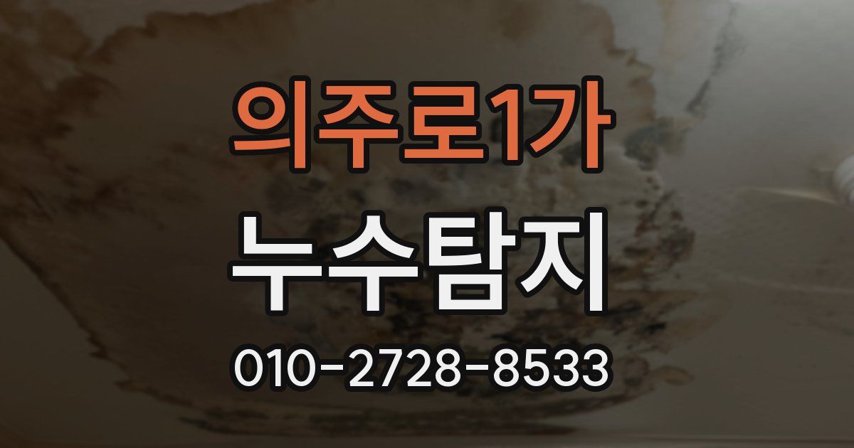 의주로1가 누수공사