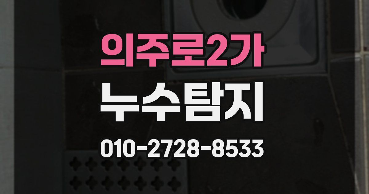의주로2가 누수공사