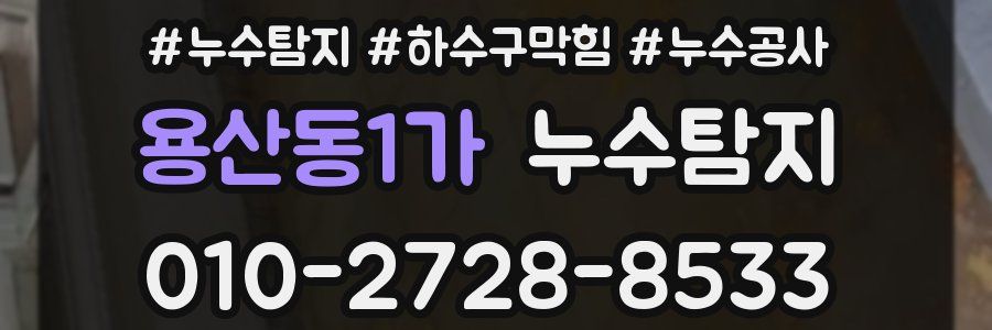 용산동1가 누수탐지업체