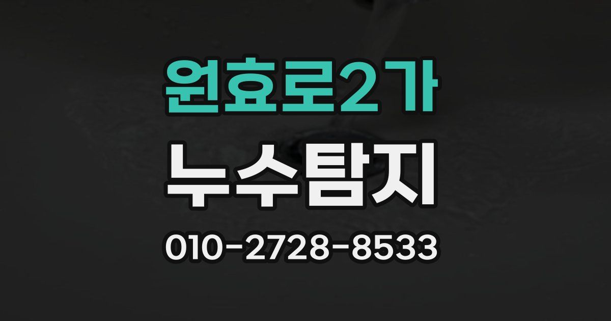 원효로2가 누수공사