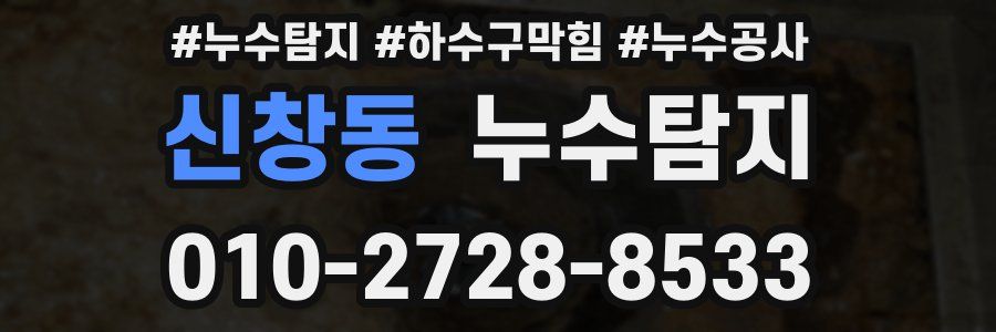 신창동 누수탐지업체