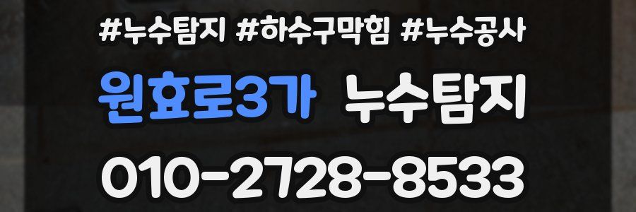 원효로3가 누수탐지업체