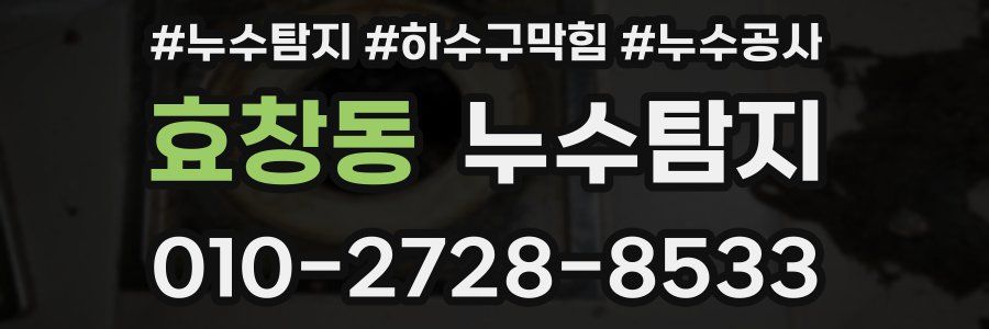 효창동 누수탐지업체