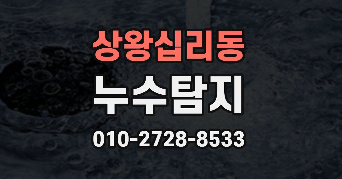 상왕십리동 누수공사