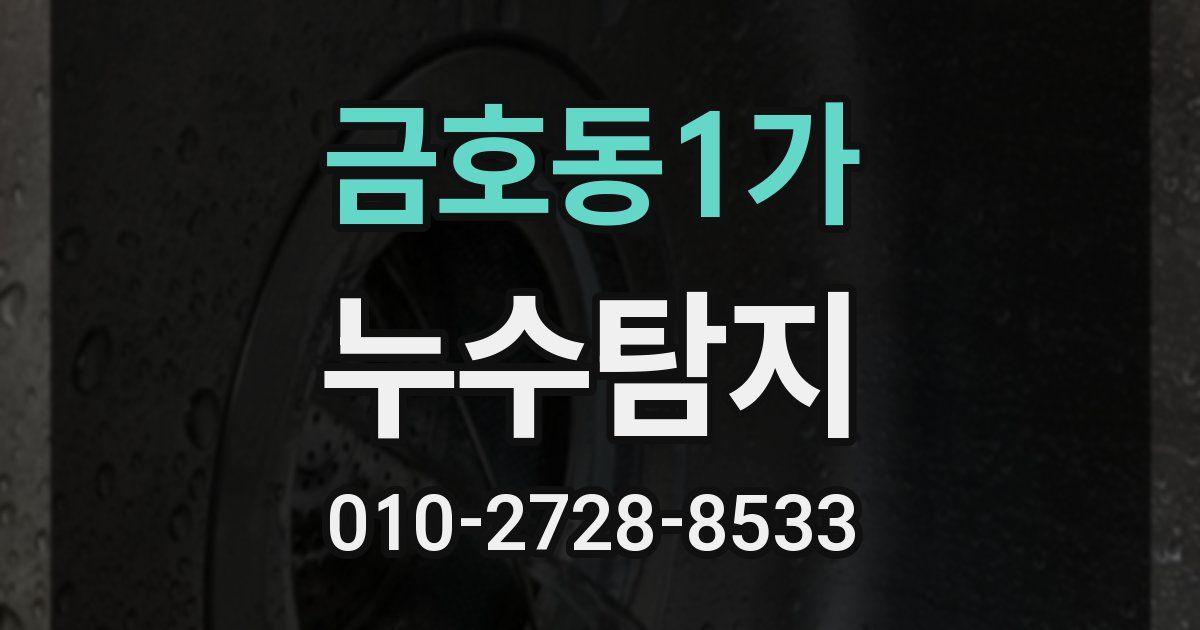 금호동1가 누수공사