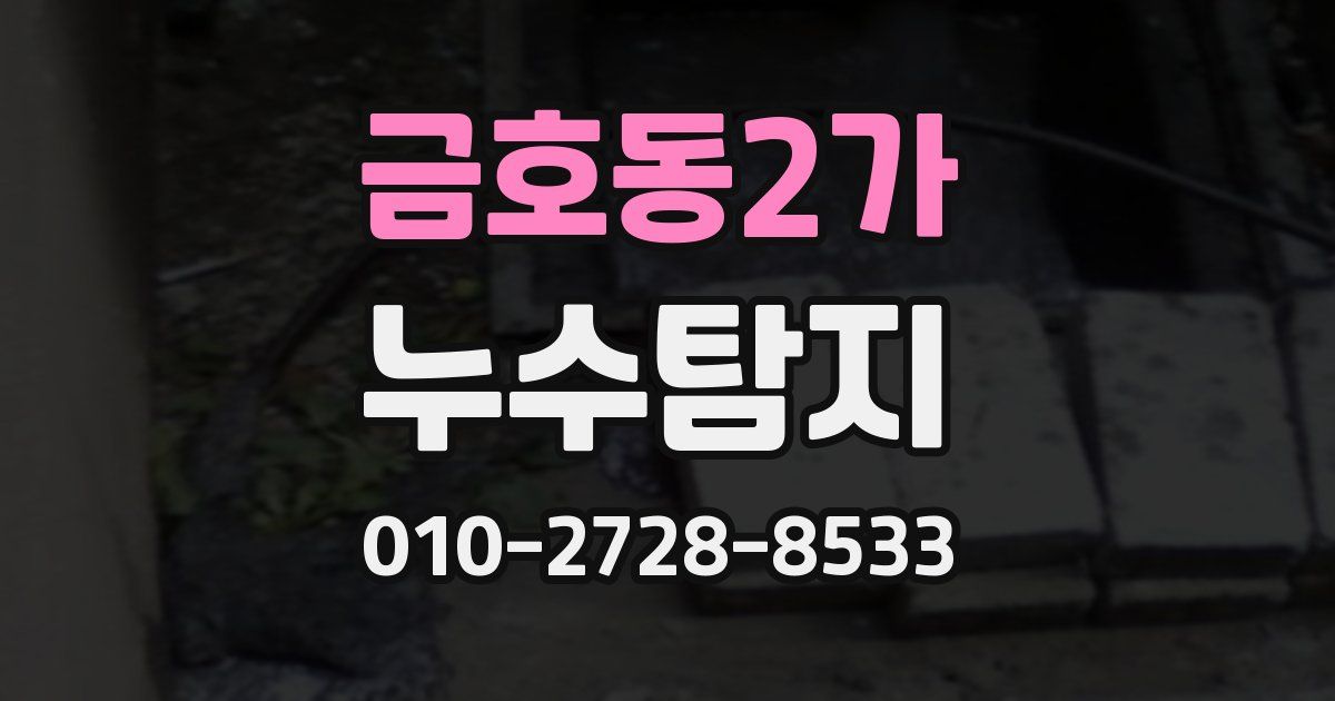 금호동2가 누수공사